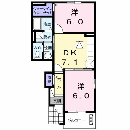 メゾン・ドリームI 105｜鹿児島県姶良市加治木町木田(賃貸アパート2DK・1階・45.39㎡)の写真 その2